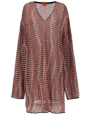 VITELLI 'wave Jacquard' Jumper - Brown