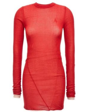 The Attico Abito mini bimateriale - Rosso