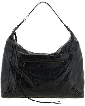 Balenciaga Borsa A Spalla 'Hobo Le City' Grande - Nero