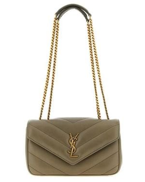 Saint Laurent Borsa A Spalla 'Loulou' Piccola - Verde