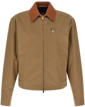 Versace Canvas Jacket - Brown