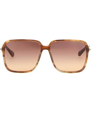Chloé Chloé Oversize-Sonnenbrille Mit Schildpatt-Rahmen - Pink