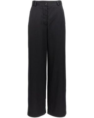 Jil Sander Pantalone gamba ampia - Nero