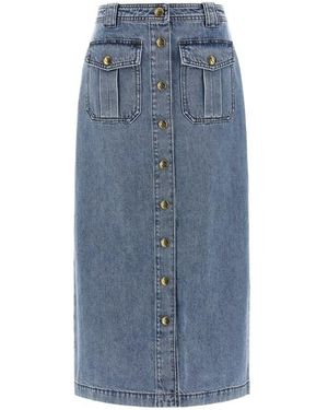 Zimmermann Gonna 'Denim Pencil' - Blu