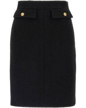 Chloé Bouclé Wool Skirt - Black
