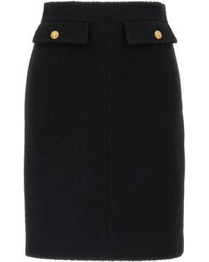 Chloé Chloã Bouclã Wool Skirt - Black