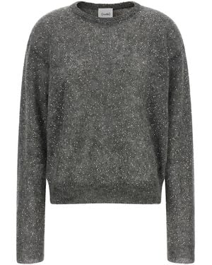 Nude Strickpullover Mit Mikro-Pailletten - Grau