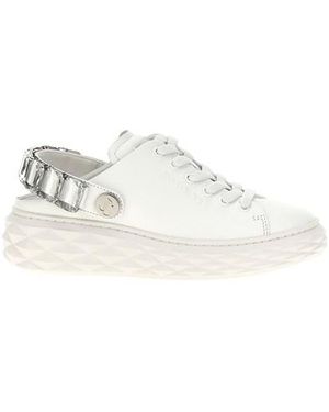 Jimmy Choo Diamond Sling Sneakers Bianco-Donna
