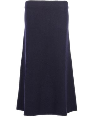 Jil Sander 'Long Wool' Skirt - Blue