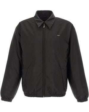 Prada Re-Nylon Jacke Mit Hemdkragen - Schwarz