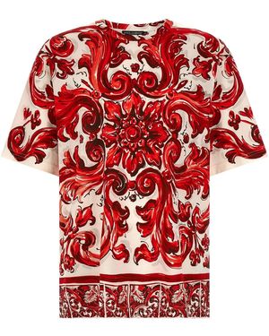 Dolce & Gabbana 'maiolica' T-shirt - Red