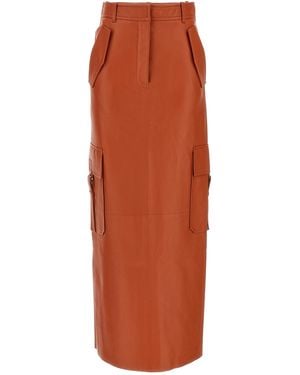 Zimmermann 'illustration' Midi Skirt - Orange