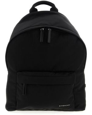 Givenchy Backpack Metal Logo Detail - Black