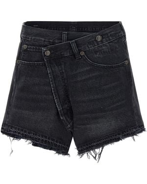 R13 Shorts "Cross Over" - Blau
