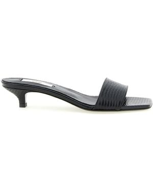 TOTEME Lizard Leather Sandals - White