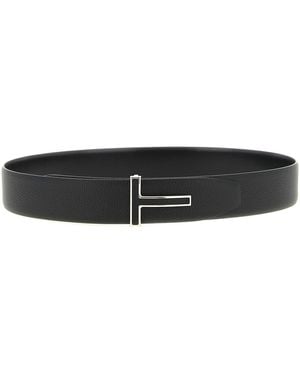Tom Ford 'icon' Reversible Belt - Black