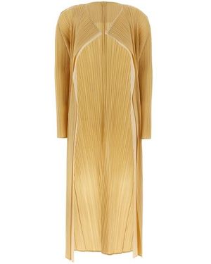 Pleats Please Issey Miyake Cardigan Bicolor - Giallo