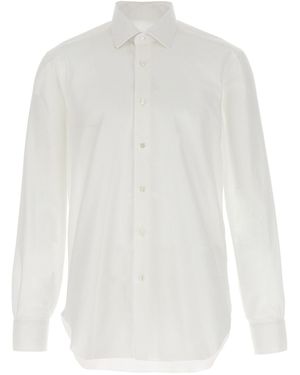 Barba Napoli Honeycomb Shirt - White