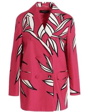 Rochas Blazer stampa floreale - Rosso