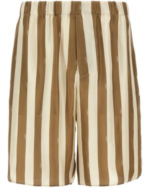 Fendi Bermuda Pequin - Natural