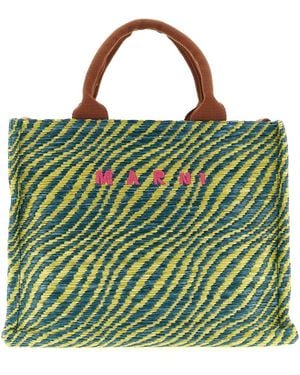 Marni Raffia Handbag - Green