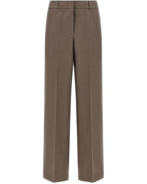 Peserico Linen Trousers - Brown