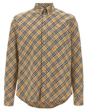 Burberry Check Shirt Camicie-Uomo - Multicolore