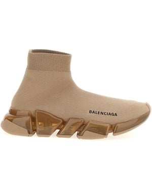 Balenciaga 'speed 2.0 Full Clear Sole' Trainers - Brown