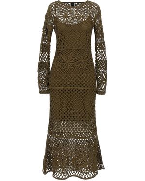 Pinko Crochet Dress - Green