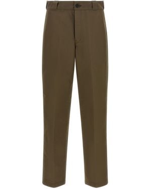 Prada Logo Tailored Trousers - Green