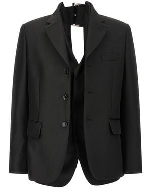 Comme des Garçons Double Layer Effect Blazer - Black