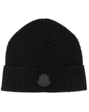 Moncler Berretto Punto Canestro - Nero
