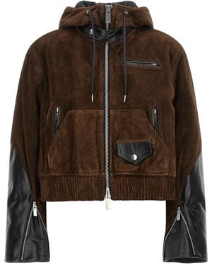 Sacai Suede Jacket - Brown