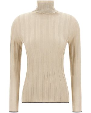 Fabiana Filippi Lurex Jumper - Natural