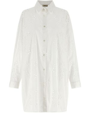 Herno 'broderie Anglaise' Shirt - White