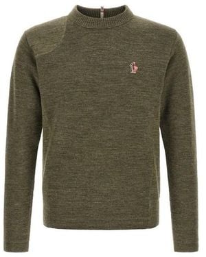 Moncler Maglione Logo - Verde