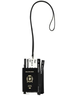 Balenciaga 'passport Phone Holder' Card Holder - Black