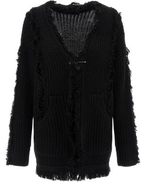 R13 Cardigan "Fringe" - Schwarz