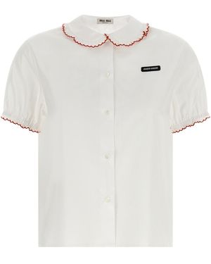 Miu Miu Baby Collar Shirt - White