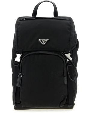 Prada Zaino'Re-Nylon' Con Logo - Nero