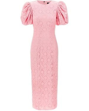 ROTATE BIRGER CHRISTENSEN Lace Midi Dress - Pink