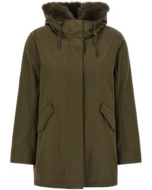 Army by Yves Salomon 'iconic Short' Parka - Green
