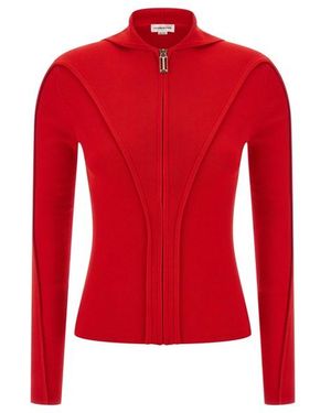 Victoria Beckham Hooded Cardigan - Red