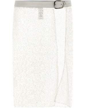 MISENITHE Embroidered 'jude' Sarong Skirt - White