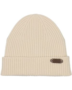 Brioni Fisherman's Rib Beanie - Natural