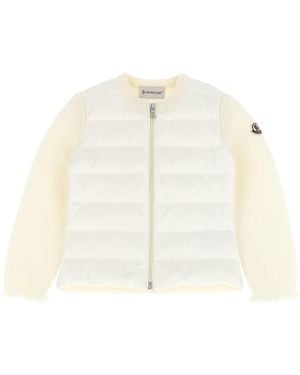 Moncler Two-material Cardigan - White