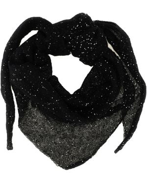 Nude Micro Sequin Scarf - Black