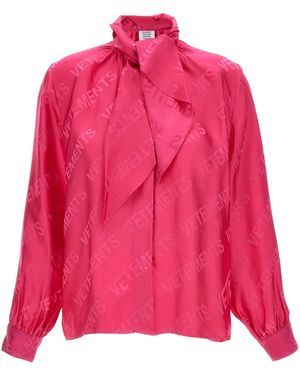 Vetements 'Monogram' Blouse - Pink
