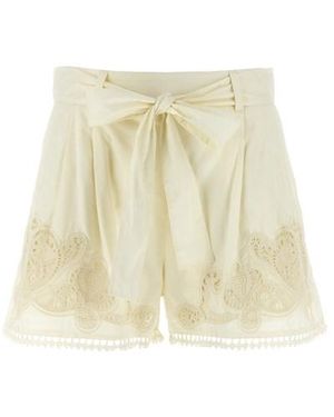 Twinset Short macramé - Neutro