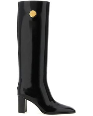 Saint Laurent Kniehohe Stiefel 'Louis' - Schwarz
